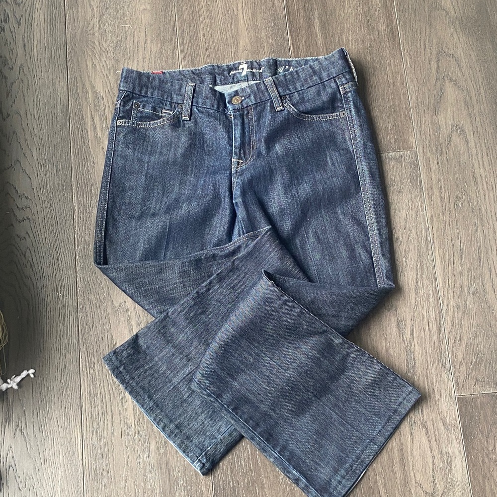 7 For All Mankind Dark Blue Denim Jeans
